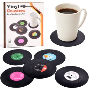 Set de 5 Posavasos de Vinilo Retro